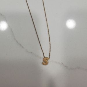 S Initial Necklace